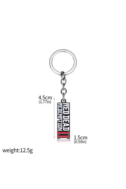 K00423-03 Game RDR2 Arthur Morgan Revolver Model keychain Red Dead Redemption 2 Bag Car Pendant Fans