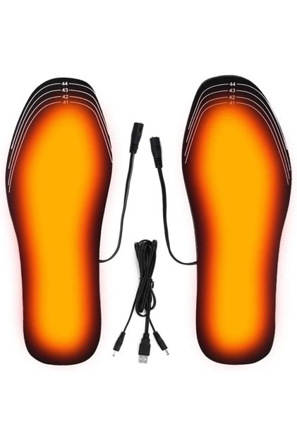 35-40(1 Pairs) USB Rechargeable Heated Insoles for Winter Customizable Electric Shoe Inserts Size 35