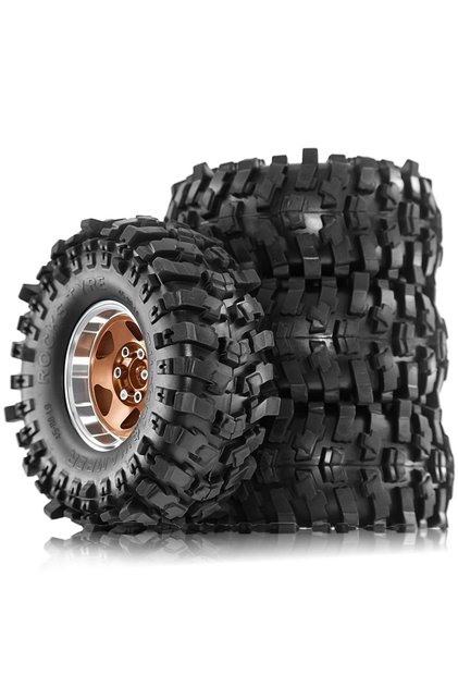 4pcs Brown 4pcs 1.9 in Wheel Tires for 1/10 TRX4 TRX6 SCX10 II 90046 SCX10 III AXI03007 Gen7/8 D90 V