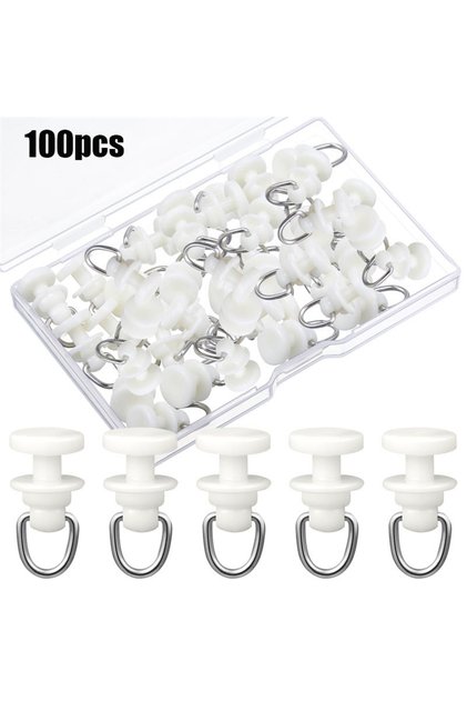 100pcs 100Pcs Plastic Curtain Track Glider Ceiling Sliding Curtain Track Hooks Drapery Rail Roller C