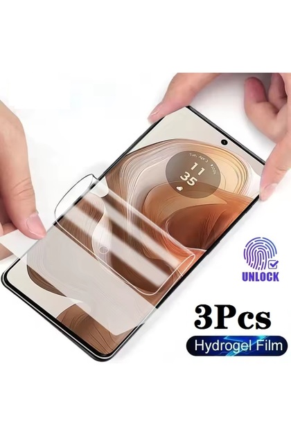 فيلم هيدروجيل 3 قطع لهاتف موتو ثينك فون، 3 قطع فيلم هيدروجيل لموتورولا موتو E14 E13 ثينك فون G30 G50 G