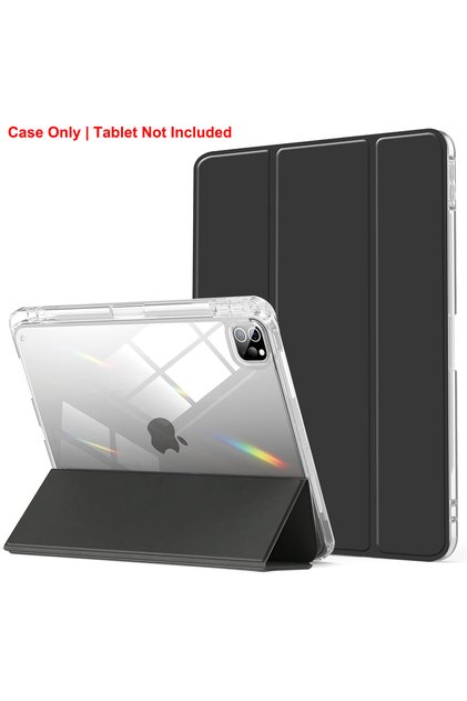iPad Pro 11 2018-22 TM-YKL Black Clear Crystal Tablet Case With Pen Slot For iPad Pro 11 2018/2020/2