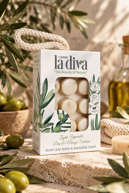 Zeytin Yapraklı Ipli Duş Ve Masaj Sabunu 120 G