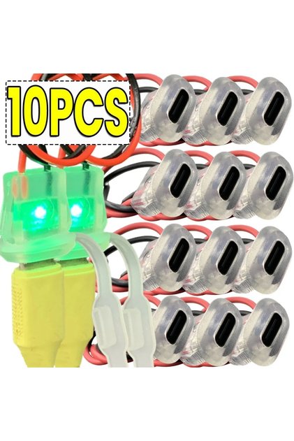 10 قطع موصلات أنثوية شفافة بمنفذين USB من نوع C مع أضواء LED ومقبس شحن