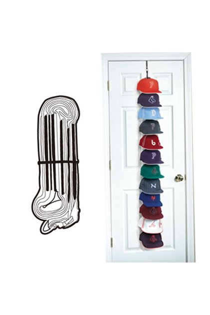 1PCs G962A Nylon Straps Cap Rack Storage Rack Wiht Hook For Baseball Ball Cap Over Door Closet Organ