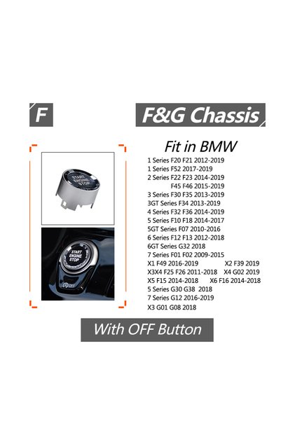 F Series Crystal Crystal Styling Car Start Stop Engine Switch Button Cover Trim For BMW E81 E87 E60