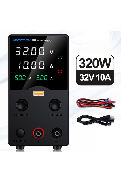 220V EU Plug Black 32V10A GA3010H Wanptek DC Lab Power Supply 32V 62V 120V 160V Adjustable Switching