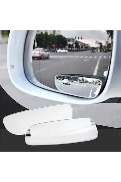 2Pcs Car Arc Wide-angle Rearview Mirror Clear Slim Blind Spot Reversing Glass Convex Rear View Mirro