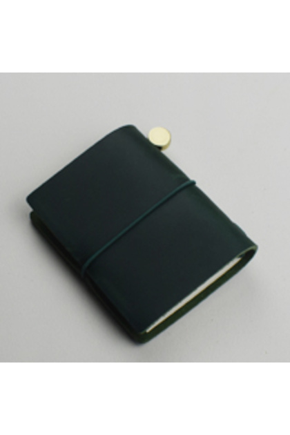 Green 1pc Leather Pocket Notebook 60 Blank Inner Pages Note Book for Sketching, Quoting, Notes & Jou