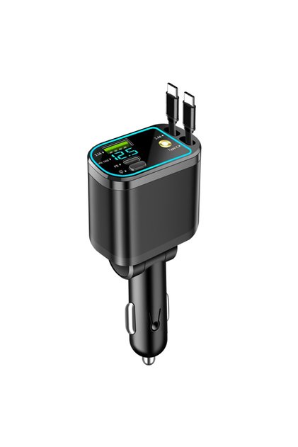 1 PCS One-to-five vehicle mobile phone charger, supporting super-fast charging, with ambient light a