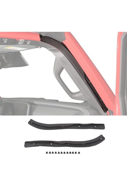 black Front Door Rubber Waterproof Dustproof Seal Strip Kit for Jeep Wrangler JL/Gladiator JT 2024+