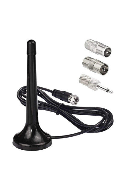 black Household Dab Fm Radio Antenna Stereo Receiver High Gain 75 Ohm Indoor Radio Antenna