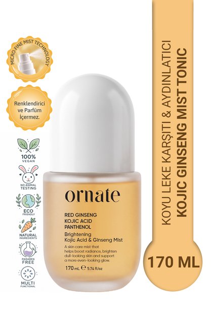 Kojic Acid, Ginseng-Infused Anti-Dark Spot, Anti-Dullness, Anti-Visibility, Tone-Equalizing and Revitalizing Tonic Facial Mist 170 ml