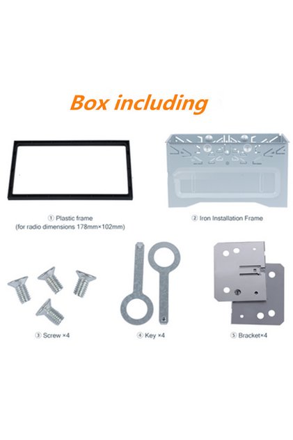 1Set 2Din Stereo Radio Cage Frame Unit Universal DVD Player Box Fascia Panel Plate Case Audio Dash M