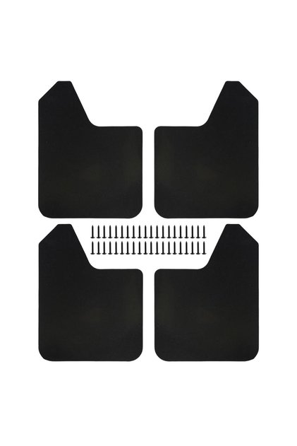 4Pieces Mudflaps Flaps Universal Exterior Parts Black Front and Rear Mudguard Mudflaps for Pickup SU