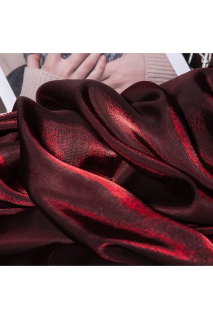 150 x 100 cm Claret Glitter Wine Red Fabric for Party Dress, Glazed Silk Fabrics by Meters, Gradient