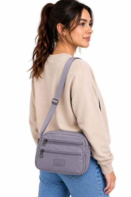 Water Resistant Fabric Women's Shoulder Bag Lavender Crossbody Bag