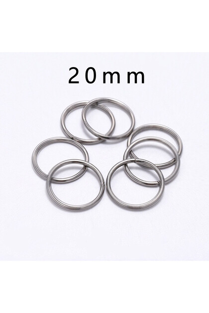 2 x 20mm 50Pcs 30-200Pcs 3-25mm Stainless Steel Split Ring Open Single Loops Jump Rings Connectors f