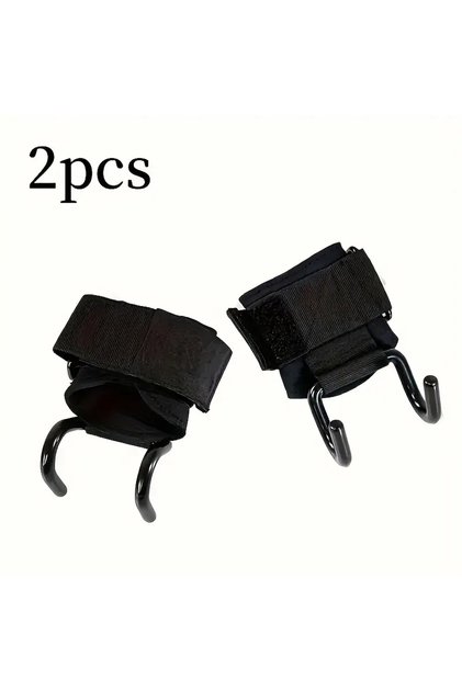 2Pcs 2-Pack Stainless Steel Heavy-Duty Wrist Hooks with Padded Handles - Perfect for Weightlifting,