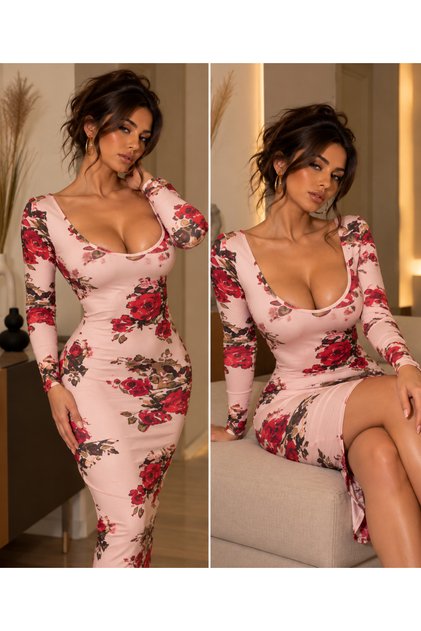 kadın midi boy elbise