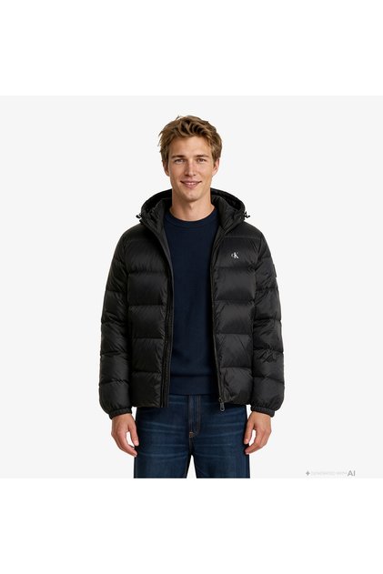 LV04RG515G LS NYLON ZIP OFF HOOD DOWN PUF UB1 Czarny 050000
