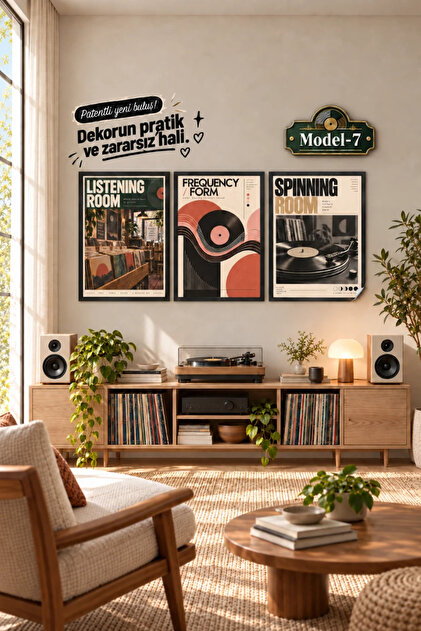 Static Cling Table - Poster Music (Model- 7)