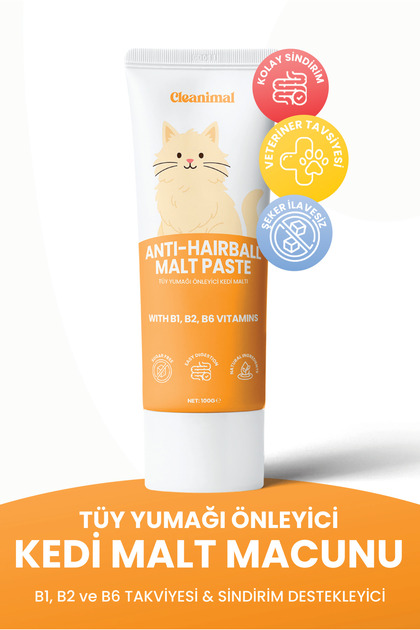 Kediler İçin Tüy Yumağı Önleyici Malt Macun – 100 gr