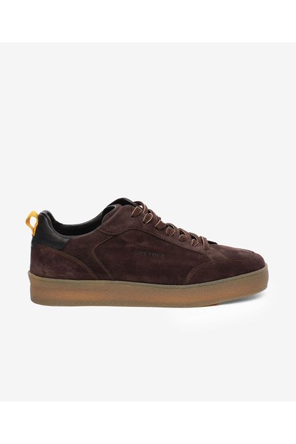 Erkek Kahverengi Hakiki Deri Sneaker Ayakkabı 5K1SA18520