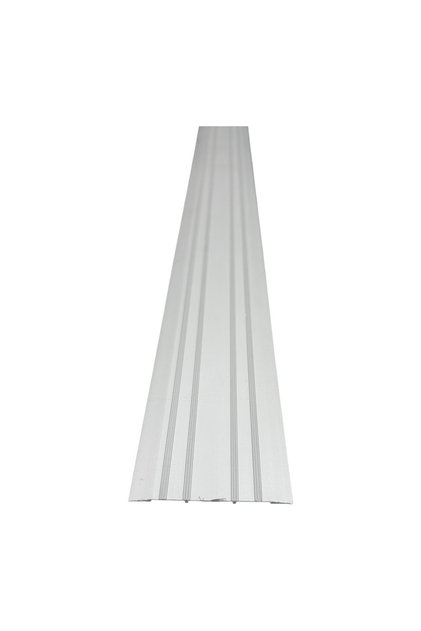 Geniş Eşik Profili 6 cm - Parke Geçiş Profili 90 cm - Parlak Gümüş Gri