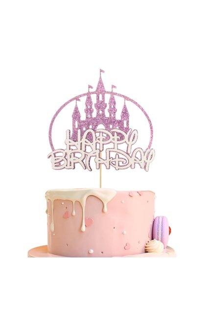 1pc 1pc, Castle Happy Birthday Cake Decor Topper Princess Prince Happy Birthday Cake Decoration Topp