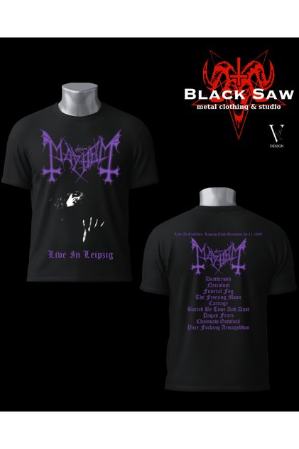 Mayhem Live in Leipzig Black Metal Tshirt