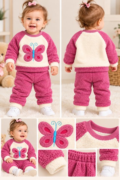 Baby Pink Girl Plush 2-Piece Set