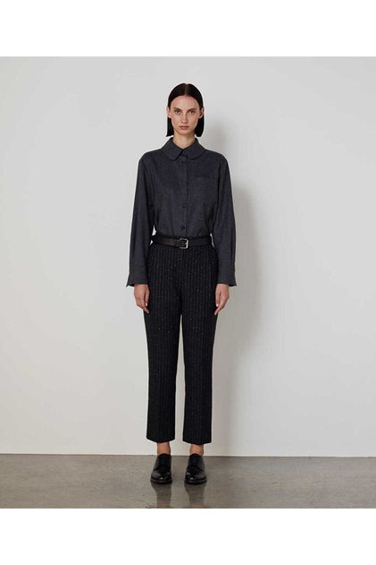 METALİK İPLİKLİ STRAIGHT FİT PANTOLON