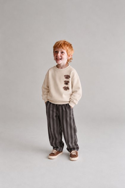 Boy's 100% Cotton Dog Printed Oversize 2-Piece Tracksuit Set