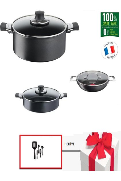 3 Lü Tencere Set Döküm 28 +24+20 Cm