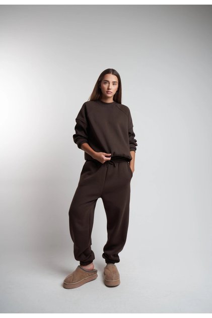Women's Waist Leg Elastic Cord Tie Basic Ribbed Sweatpants Bottom Cty-Abr-1771