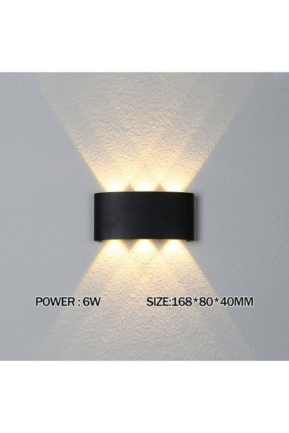 مصباح حائط LED أسود 6 وات أبيض دافئ (2700-3500 كلفن) ثريا خارجية بجانب السرير وغرفة المعيشة