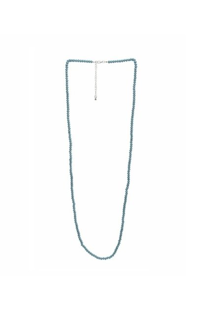 Blue Crystal Stone Women's Long Necklace