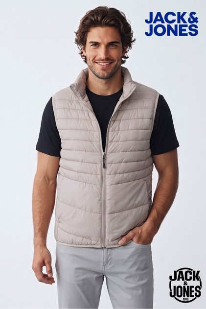 Jack&Jones Men's Light Puffer Vest Bw Collar Jjestate 6987