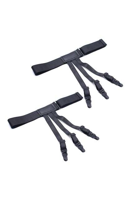 Style D Men's Shirt Stays Adjustable Elastic Shirt Tuckers Garters Shirt Holders with Non-Slip Locki