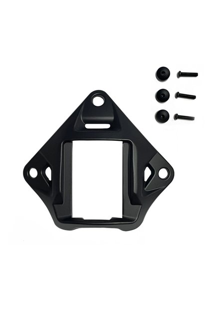 Black Tactics Helmet NVG Mount Shroud with 3-Hole, Aluminum Alloy Sports Camera Holder Base for Mari