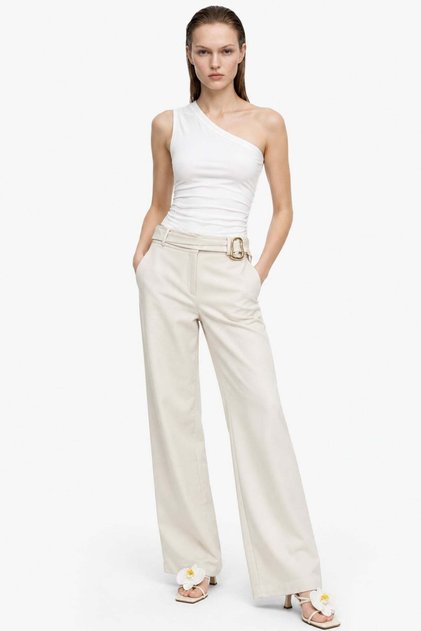 High Waist Belt Detailed Palazzo Pants