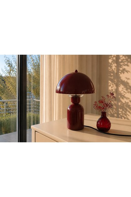 EVLİGHT ELİT ABAJUR, BORDO, 35 CM