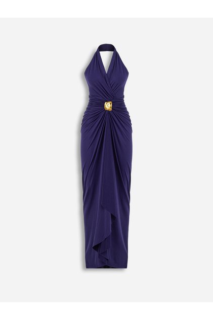 Halter Yaka Maxi Elbise