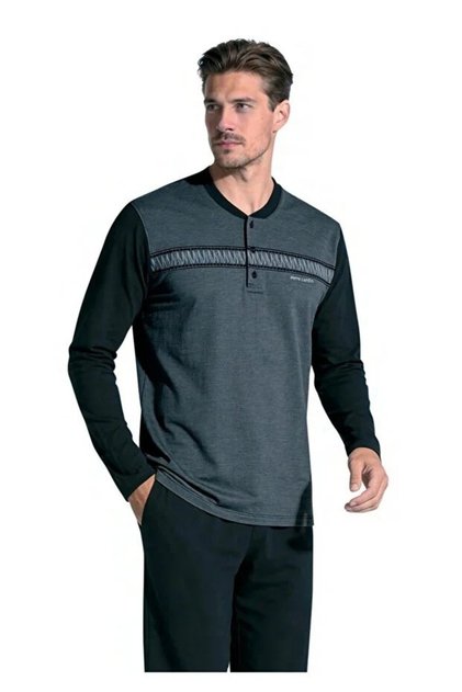 Black Jacquard Men's Pajama Set, 100% Cotton Pajamas, Boxed Pajama Set