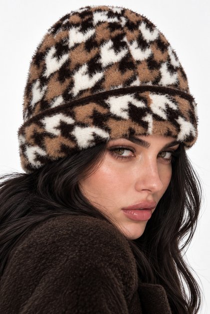 Soft Textured Patterned Women's Beanie