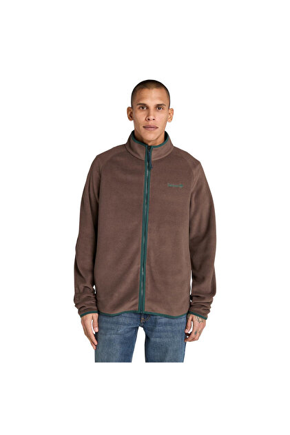 Polartex 100 Fleece Men's Brown Stand Collar Jacket