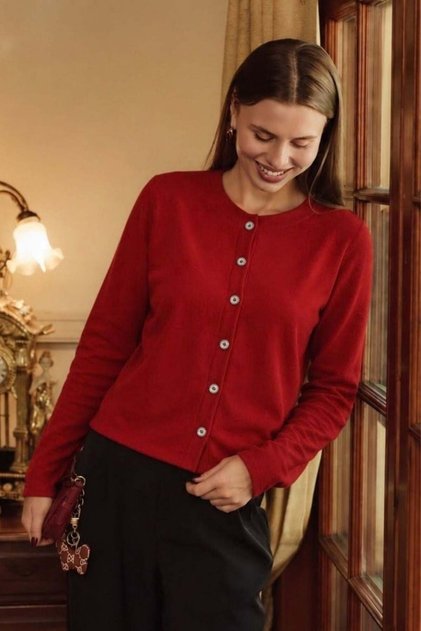 Elegant Corsman Sport Cardigan Red