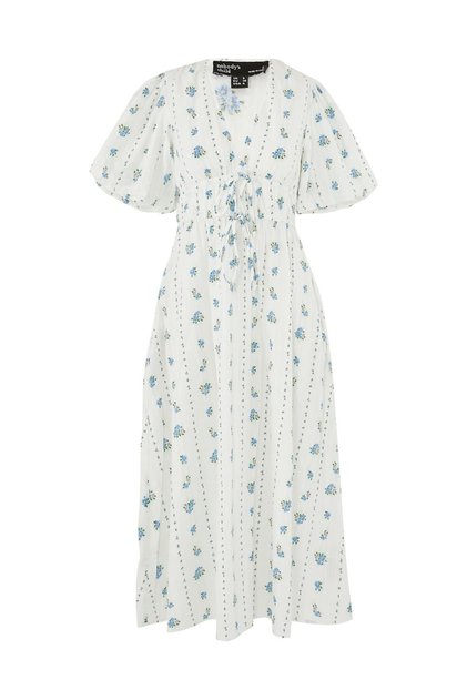 Scottie Midi Dress with Floral Print a Touch of Romantic and Elegant