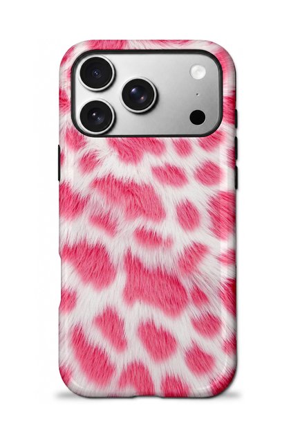 iPhone 18 Pro Compatible - Pink Zebra, Dual Layer Cover, Glossy Surface Protective Case